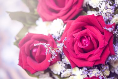 Buket düğün veya herhangi bir tebrik töreni kullanılarak Vintage gül