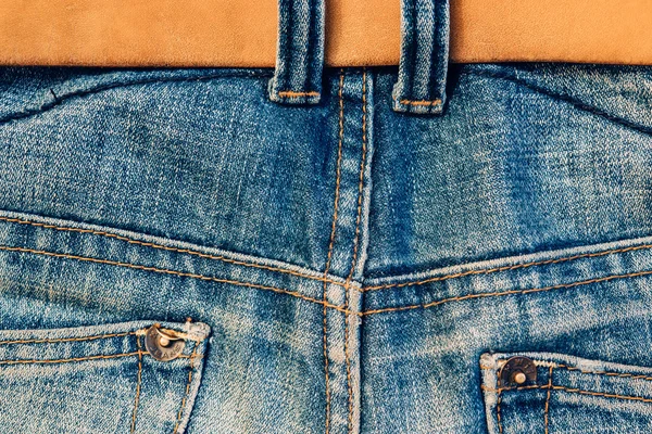 Texture jeans sfondo, dettaglio tasca posteriore — Foto Stock