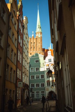Gdansk 'ın renkli şehrinde mimari
