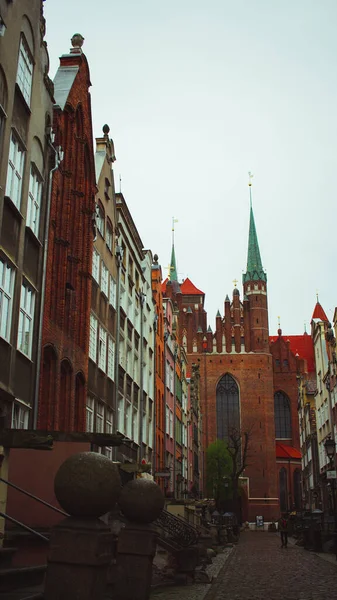 Gdansk 'ın renkli şehrinde mimari