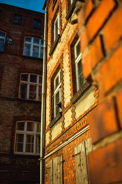 Gdansk 'ın renkli şehrinde mimari