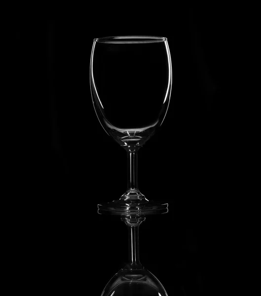 Ein Glas Wein Der Leeren Dunkelheit — Stockfoto