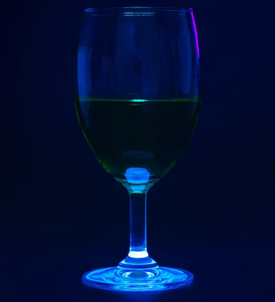 Verre Vin Avec Vin Blanc — Photo