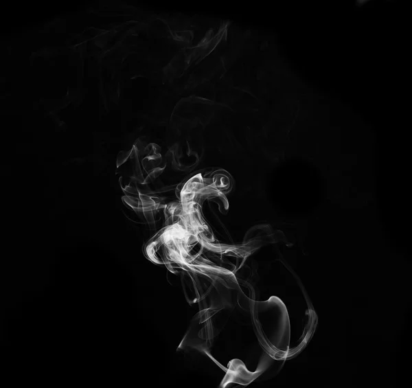 Humo Blanco Sobre Fondo Negro — Foto de Stock