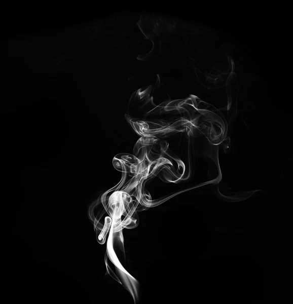Λευκός Καπνός Μαύρο Φόντο — Φωτογραφία Αρχείου