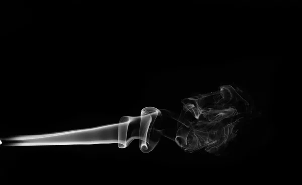 White Smoke Black Background — Stock Photo, Image