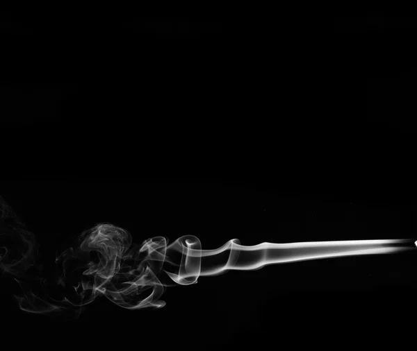 White Smoke Black Background — Stock Photo, Image