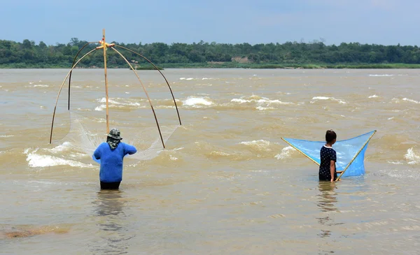Fishing Nets Mekhong River — Stock Photo, Image