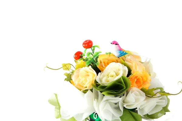 Bellissimo Bouquet Fiori Plastica — Foto Stock