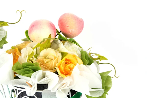 Bellissimo Bouquet Fiori Plastica — Foto Stock