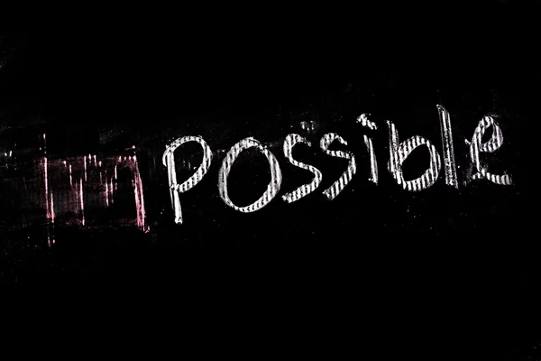 Changing impossible into possible on a chalkboard