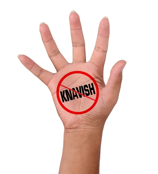 Hand Word Knavish — Stock Photo, Image