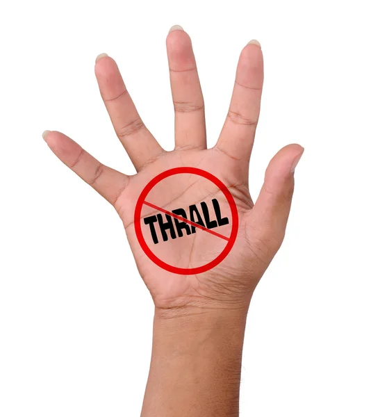 Hand Word Thrall — Stock Photo, Image