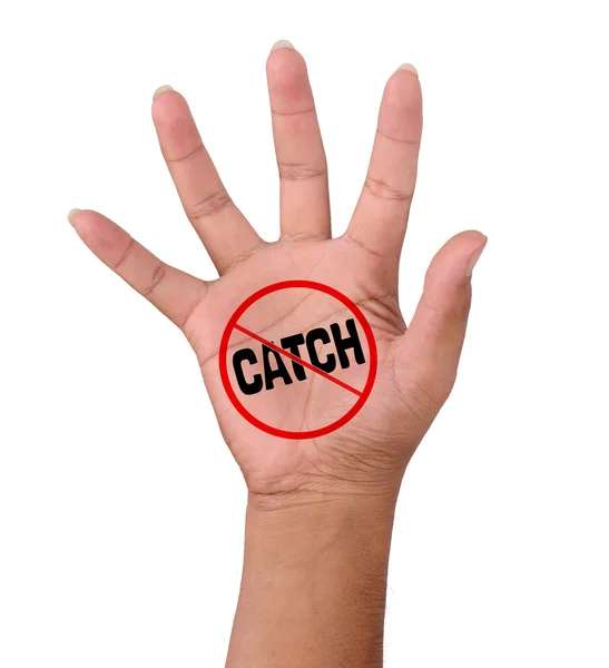 Hand Word Catch — Stock Photo, Image