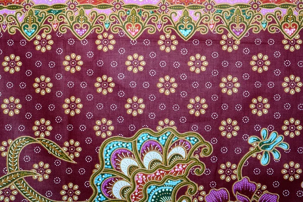 Beautiful Batik Style Fabric — Stock Photo, Image