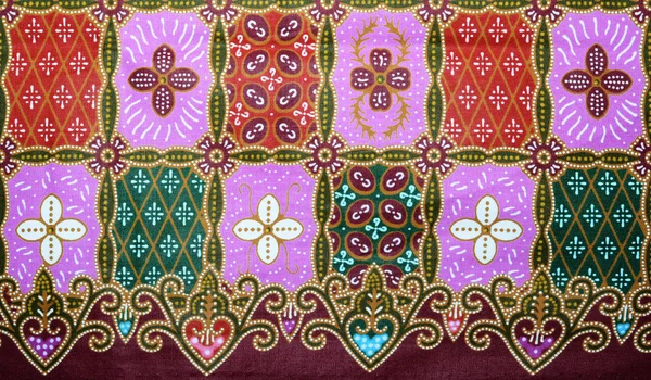 Beautiful Batik Style Fabric — Stock Photo, Image