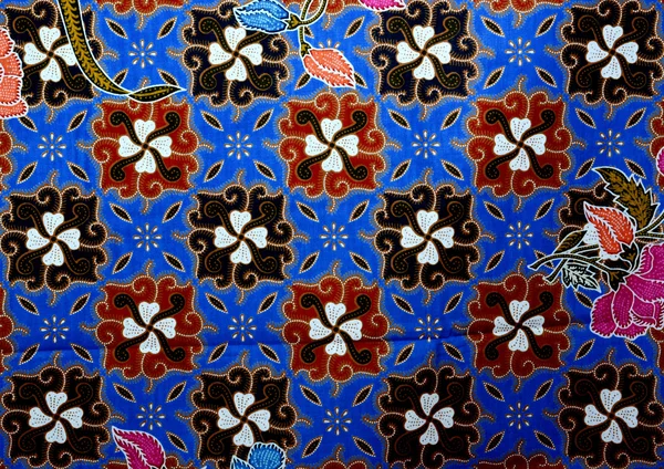 Beautiful Batik Style Fabric — Stock Photo, Image