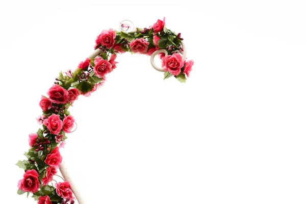 Букет Троянд Білому Тлі — стокове фото