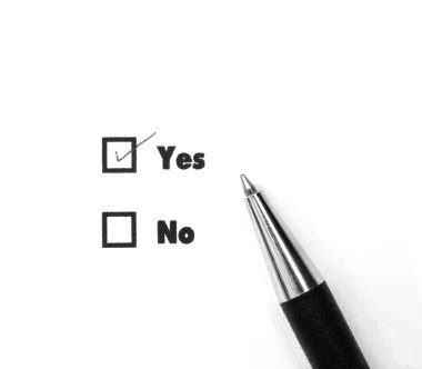 Evet ve Evet kontrol hiçbir onay kutusu