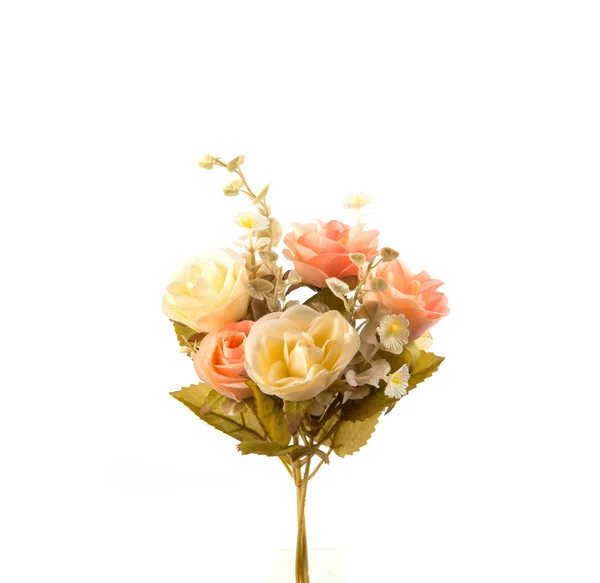 美しい色のバラ ヴィンテージ白で隔離 — ストック写真