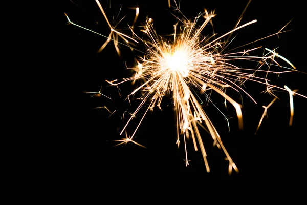 Christmas Newyear Party Sparkler Black — Stock Photo, Image