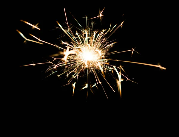 Christmas Newyear Party Sparkler Black — Stock Photo, Image