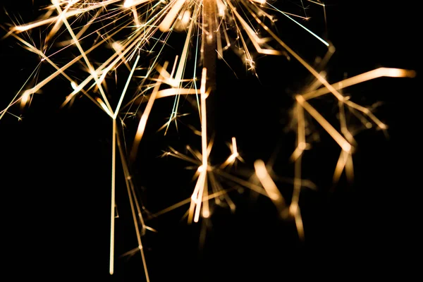 Christmas Newyear Party Sparkler Black — Stock Photo, Image