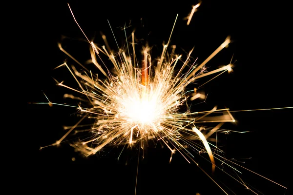 Christmas Newyear Party Sparkler Black — Stock Photo, Image