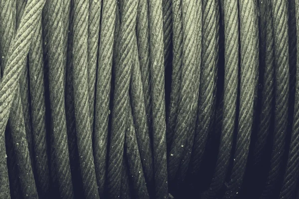 生锈钢丝绳方形背景 — 图库照片