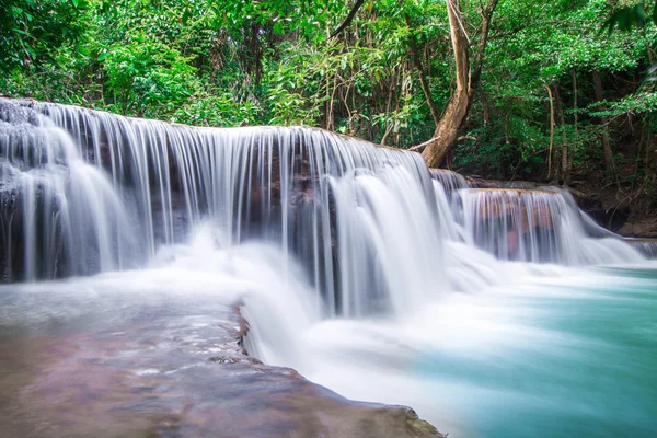 güzel şelale ve yeşil Resting Place orman ve zaman rahatla