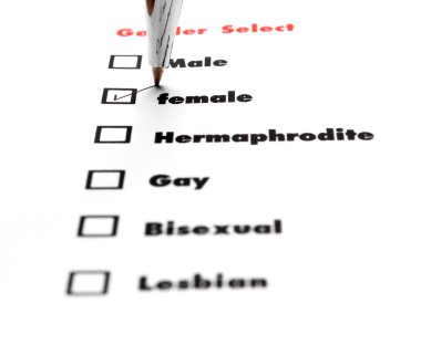 SELECT seçim cinsiyet, erkek, seks kavramı kontrol