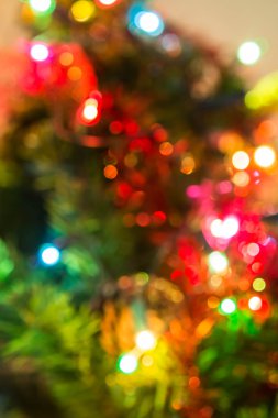 Odaklanmamış Noel ışıkları arka planı