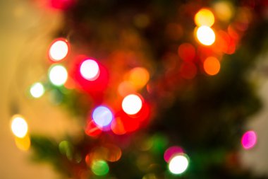 Odaklanmamış Noel ışıkları arka planı