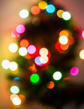 Odaklanmamış Noel ışıkları arka planı