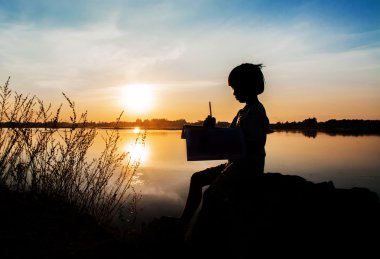 okuma, kız siluet kavramı