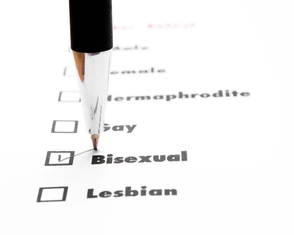 Выбор Пола Проверка Бисексуальности Сексуальная Концепция — стоковое фото