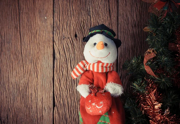 Hóember Karácsonyfa — Stock Fotó