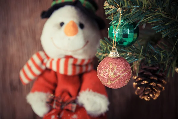 Ornamenti Natalizi Sull Albero Natale — Foto Stock