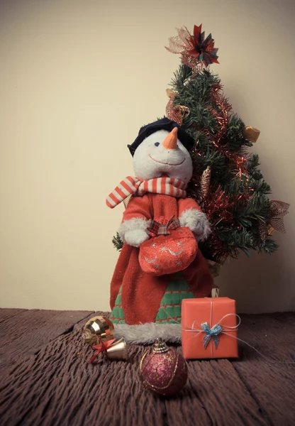 Snowman Christmas Tree — Stock Photo, Image