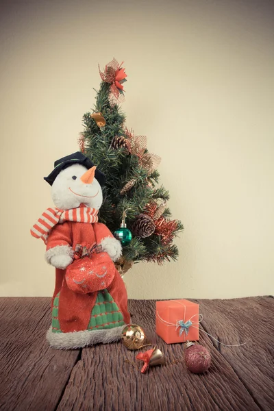 Snowman Christmas Tree — Stock Photo, Image