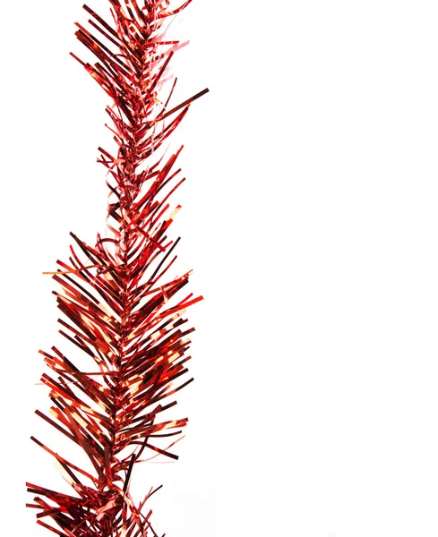 Natal Ouropel Vermelho Backgroud — Fotografia de Stock