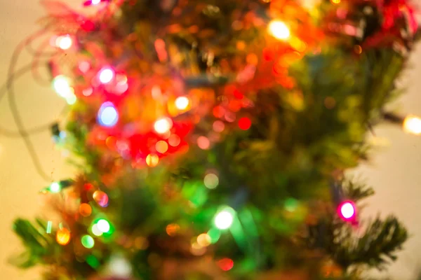 Defocused Kerstverlichting Achtergrond — Stockfoto