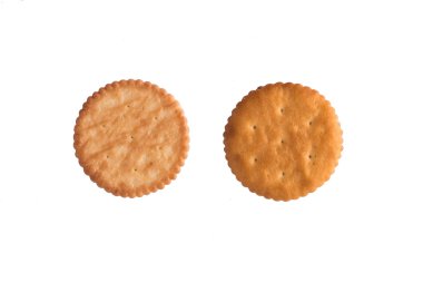 ön ve arka Cracker tanımlama bilgileri üzerinde beyaz izole