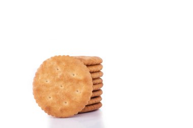 ön ve arka Cracker tanımlama bilgileri üzerinde beyaz izole