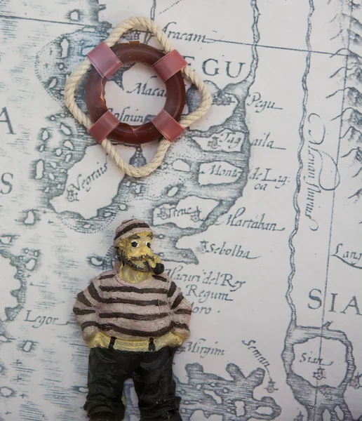 海賊と海賊の地図 — ストック写真