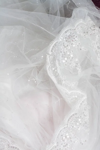 Beyaz Düğün Elbise Arka Plan — Stok fotoğraf