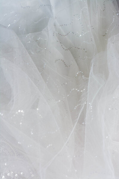 White wedding dress background