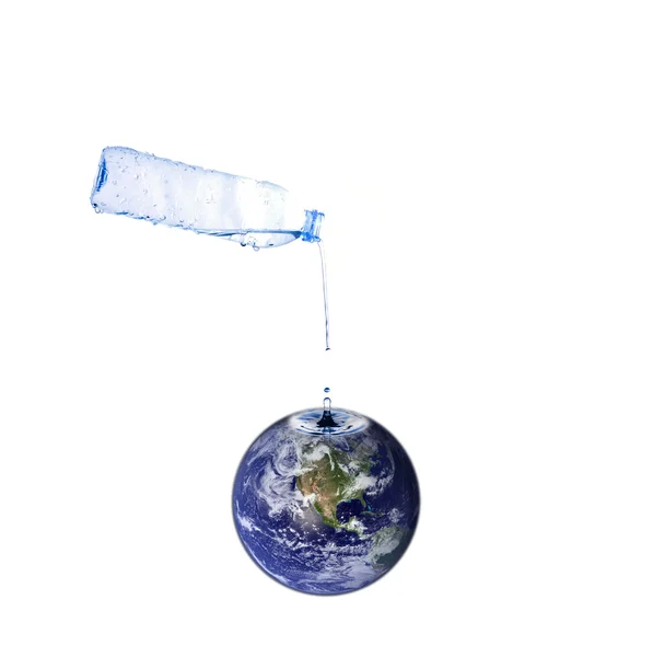 Napełnić Wodą Świata Koncepcji Ziemi — Zdjęcie stockowe