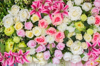 güzel düğün yapay çiçek arka plan