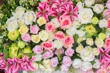 güzel düğün yapay çiçek arka plan